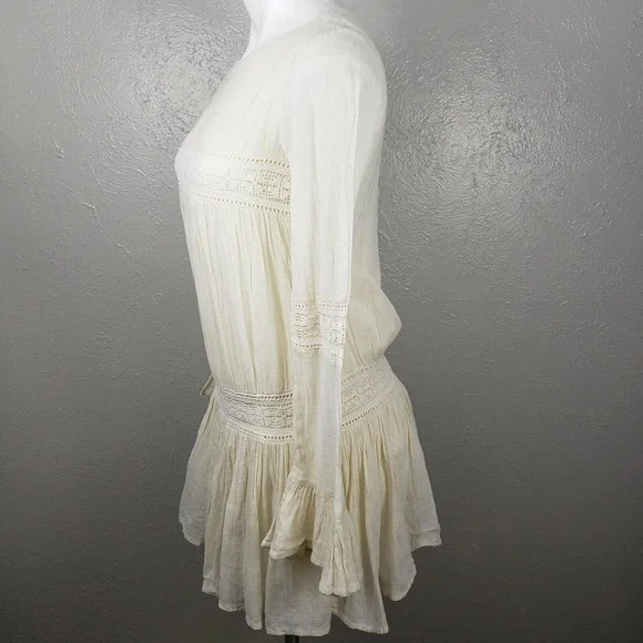 TULAROSA Cream Berkley Prairie Lace Mini Dress XS - Picture 6 of 11